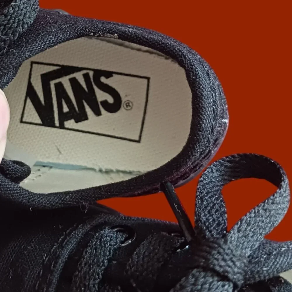 Vans Toddler Authentic Black Canvas Sneakers Size 4.0 Toddler
